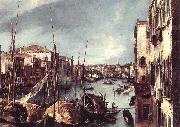The Grand Canal with the Rialto Bridge in the Background (detail) Canaletto