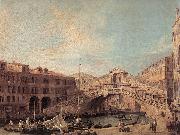 Grand Canal: The Rialto Bridge from the South f Canaletto