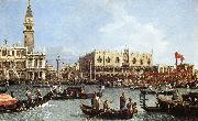 Return of the Bucentoro to the Molo on Ascension Day d Canaletto