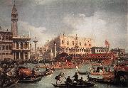 The Bucintore Returning to the Molo on Ascension Day Canaletto