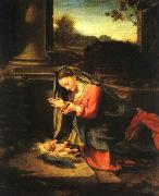 Madonna Worshipping the Child Correggio