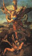 Saint Michael Trampling the Dragon Raphael