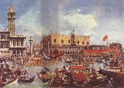 The Bucintoro at the Molo on Ascension Day Canaletto