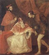 Pope Paul III and his Cousins Alessandro and Ottavio Farneses of Youth Titian