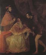 Pope Paul III,Cardinal Alessandro Farnese and Duke Ottavio Farnese (mk45) Titian
