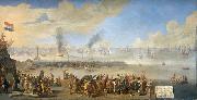 The naval battle near Livorno, 14 March 1653: incident of the first Anglo-Dutch War. Anonymous
