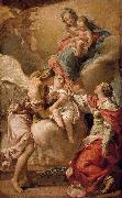 St Giustina and the Guardian Angel Commending the Soul of an Infant to the Madonna and Child Gandolfi,Gaetano