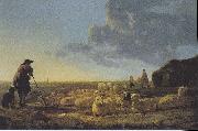 Flock of sheep at pasture Aelbert Cuyp