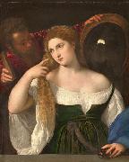 Woman with a Mirror Titian