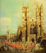 London- Westminster Abbey with a Procession of the Knights of the Bath Canaletto