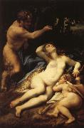 Venus and Cupid with a Satyr Correggio