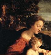 Wedding of Saint Catherine,details Correggio