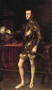 Portrait of Philip II in Armor Titian