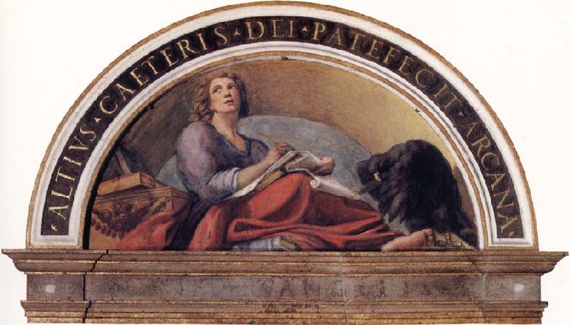 Correggio Lunette with Saint John the Evangelist